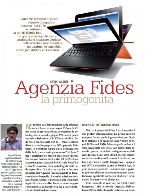 Agenzia Fides, la primogenita